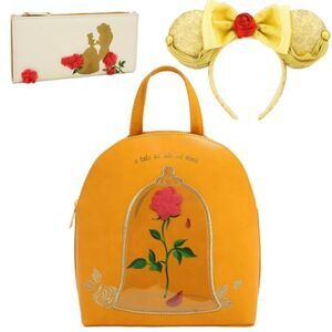 Loungefly Disney Beauty and the Beast Rose Bundle